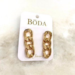 18k Gold Plated Link Drop Earrings